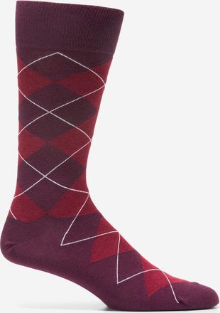 Cole Haan Mens Classic Argyle Dress Crew Socks - Red