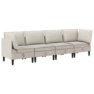 vidaXL Juego De Muebles De Sal&oacute;n 4 Uds. Avena Tela Vidaxl