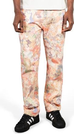 Pleasures Stickers Straight Leg Jeans in Multi at Nordstrom, Size 36