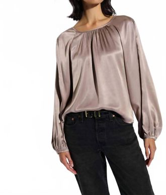 Nation Ltd Eveline Long Sleeve Top In Mushroom