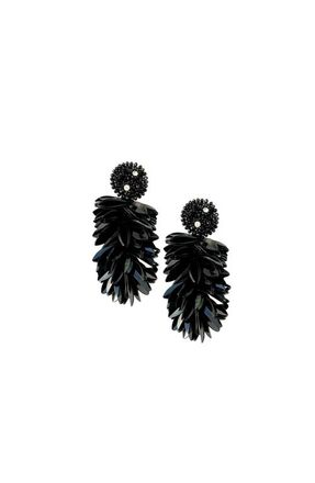 Simitri Petal Fringe Earrings in Black at Nordstrom