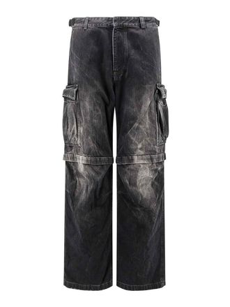 Balenciaga Pantaloni Cargo Black Denim