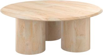 Rendez-Vous D&eacute;co Mesa Baja Redonda En Madera De Mango D90 Cm - Sacha