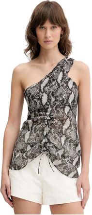 Iro Asymmetrische gedrapeerde blouse - Dames - Tops zonder mouwen - Veelkleurig - S - Tops
