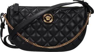 Versace Black Leather Womens Handbag
