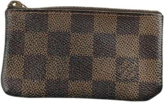 Louis Vuitton Brown Damier Canvas Ebene Damier Canvas Coin Purse/Coin Case (Pre-Owned)