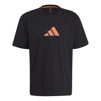 adidas Camo Loose Tee Casual Sports Printing Short Sleeve Black GN6843