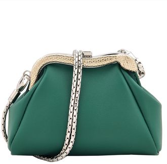 Bulgari Serpentine Calf Leather Micro Pouch - Green