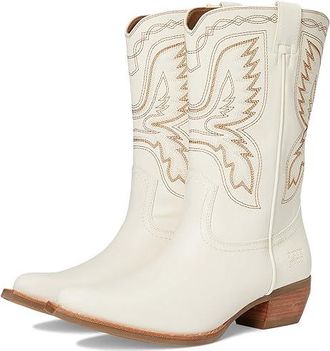 Frye and Co. Irlene Short Deco Stitch Cowboy Womens Boots White : 6.5 M, Suede