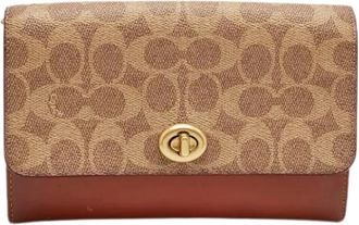 Coach Pre-owned Cross Body Bags, female, Brown, Size: ONE SIZE Pre-owned Marlow Clutch