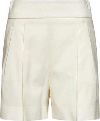 Max Mara Pittura Shorts - Dames - Korte Broeken - Wit - XS - Wol - Korte Broeken