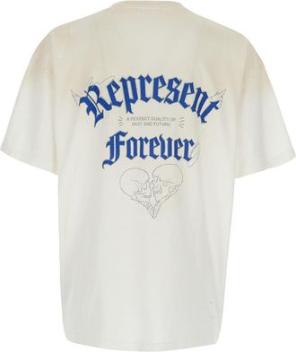 Represent Mens T-Shirt Duality White Cotton T-Shirts And Polos
