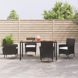 vidaXL Maison Dumonde - Set De Muebles Jard&iacute;n 5 Pzas Con Cojines Rat&aacute;n