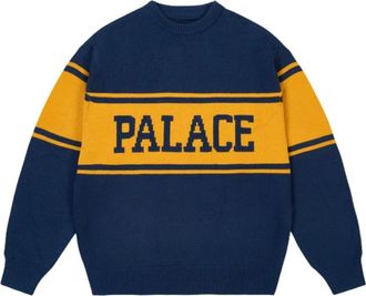 Palace College Stripe Knit Navy P30KW047