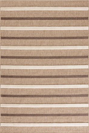 Nazar Rugs Alfombra aspecto yute dise&ntilde;o rayas blanco 200x290 cm