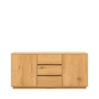 DRAWER Aparador de 2 puertas, 3 cajones de madera l180cm - madera clara