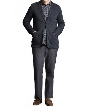 Billy Reid Knit Sport Coat In Charcoal Heather