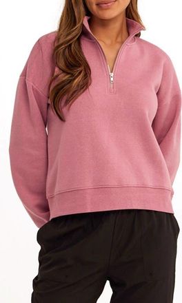 Threads 4 Thought Constance Triblend Half Zip Pullover Sweatshirt in Wild Rose at Nordstrom, Size X-Small