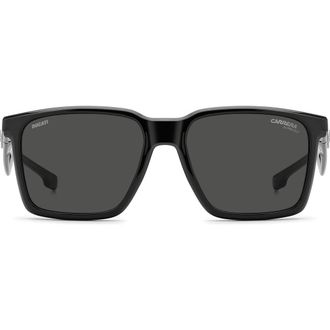 Carrera x Ducati 56mm Rectangular Sunglasses in Black/Grey at Nordstrom