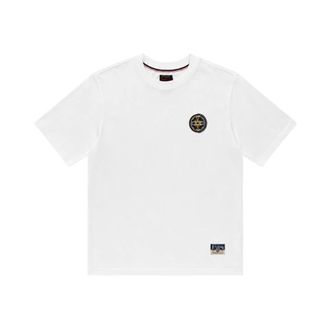 Evisu Wave & Whale Daicock Printed - Tops - Hombre - Blanco - 2XL