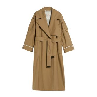 Max Mara Dames, Mantels, Bruin, Maat: 3XS Katoen