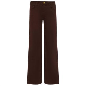 L'agence Womens Joanne Low Rise Wide Leg Jean In Brown