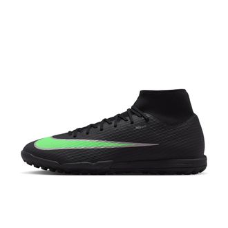 Nike Mens Mercurial Superfly 11 Academy Turf High-Top Soccer Shoes in Black | IO1494-001