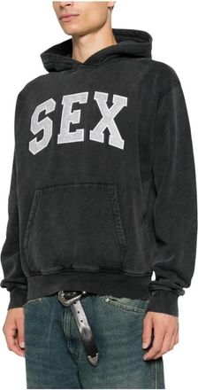 Carne Bollente Heren, Sweatshirts & Hoodies, Zwart, Maat: XL Katoen
