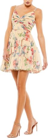 Mac Duggal Button Fit & Flare Dress