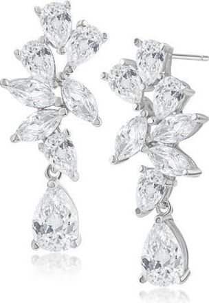 Kenneth Jay Lane Pear Marquise Drop Earrings in Clear/Silver at Nordstrom Rack