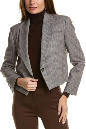 Brunello Cucinelli WomenS Cream Wool Cropped Blazer, Size 12
