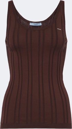 Prada Top in maglia di misto cotone