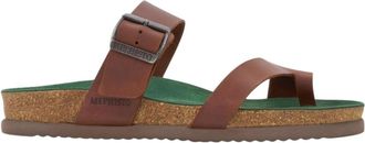 Mephisto Wijde pasvorm Slide Sandaal - Bruin - Heren - Slippers - Bruin - 39 EU - Schoenen