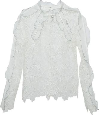 Self Portrait 2012 blouse met kant - Wit