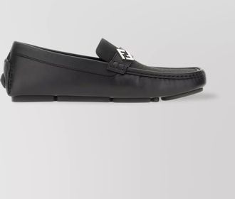 Fendi leather driver loafers
