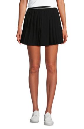 Lands End Active Woven Pleated Skort in Black at Nordstrom, Size X-Small