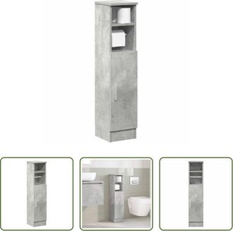 vidaXL vidaXL Portarotolo - Mobile da Bagno con Portarotolo Grigio Cemento 20,5x22x90 cm