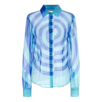Dries Van Noten Cloudy Shirt - female - Dries Van Noten - Shirts - Blue - S - Blouses & Shirts