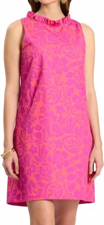 Tyler B&ouml;e Ella Floral Ruffle Back Dress In Dewberry Rose Violet