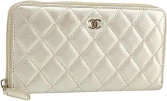 Chanel Pre-owned Wallets, female, Yellow, Size: ONE SIZE Pre-owned Vintage Long Wallet