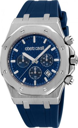 Roberto Cavalli RC5G161P0025 Mens Logomania Watch - Silver - One Size