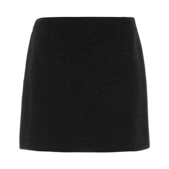 Fendi Falda Midi Ajustada - Skirts - Mujer - Negro - 2XS