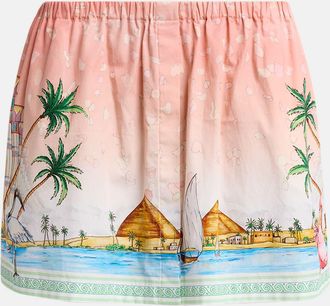 Casablanca Ethereal Cotton Poplin Mini Skirt