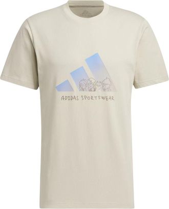 adidas Graphic T-Shirt Asia Sizing White Blue JP4585