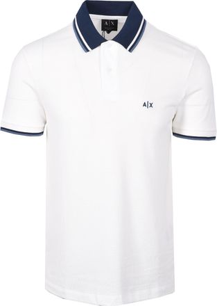 A|X Armani Exchange Mens ARMARNI POLO SHIRT OFF WHITE Cotton - Size 2XL