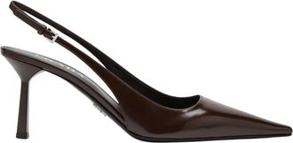 Prada Decollete - Dames - Pumps - Bruin - 36 1/2 EU - Leer - Schoenen