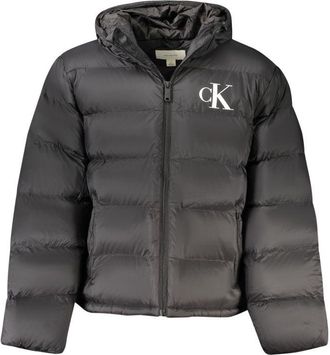 Calvin Klein Mens Padded Puffer Jacket - Dark Grey Nylon - Size X-Large