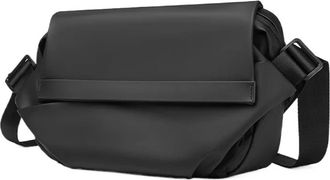 Generic Waterproof Magnetic Buckle Crossbody Bag Personality Fashion Men Messenger Black Minimalist Shoulder Bags(HD-88032 Black)