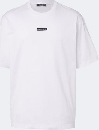 Dolce & Gabbana T-shirt in jersey di cotone con logo