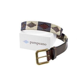 Pampeano Jugadoro Belt in Brown/navy/cream at Nordstrom, Size 30